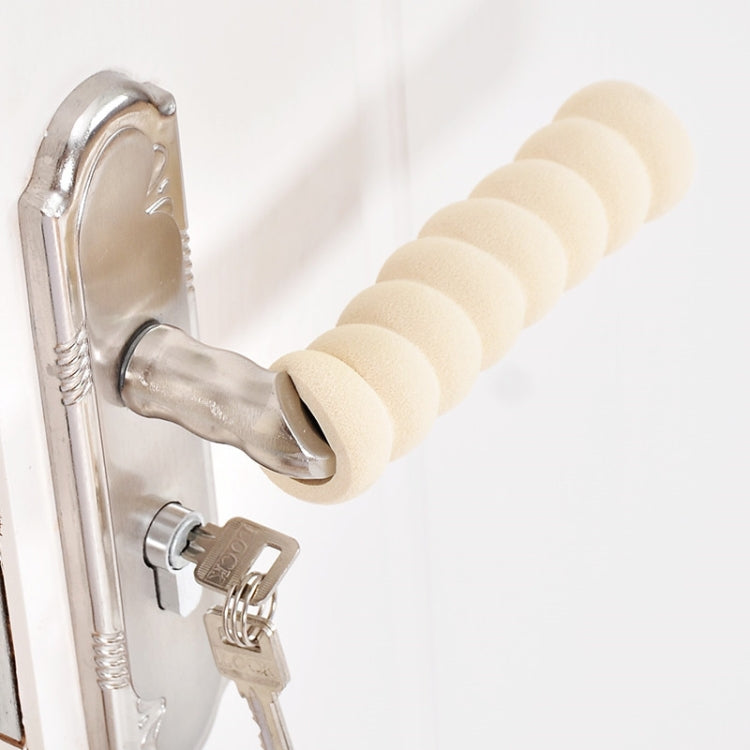 2 PCS Anti-static Bedroom Door Handle Anti-collision Cover, Size: 13.5x3.5cm(Beige)