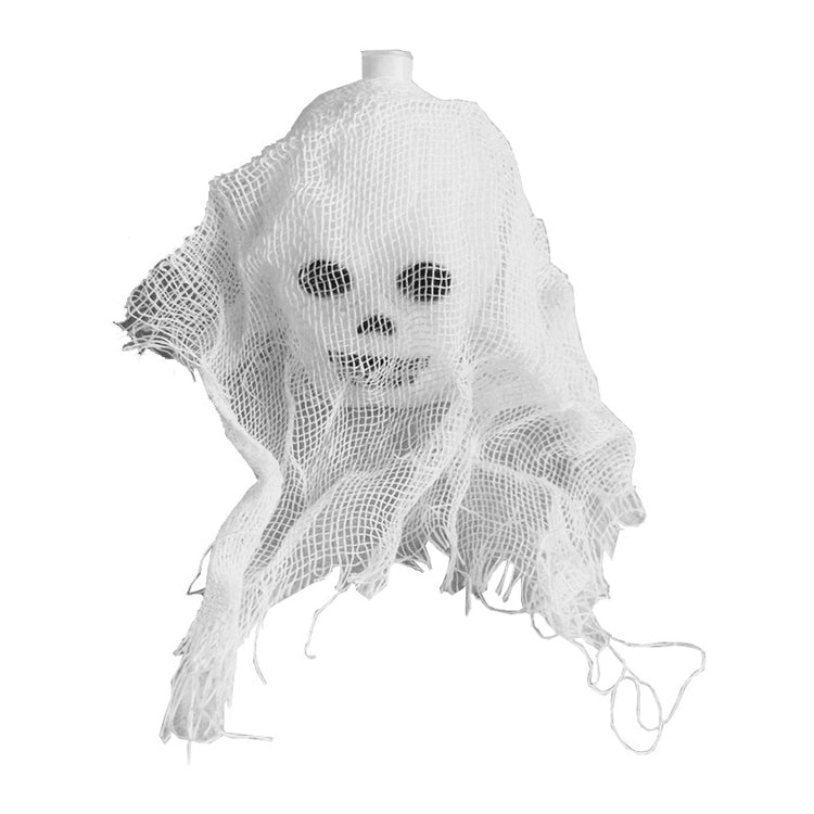 Halloween LED White Yarn Skull Ghost Festival Horror Atmosphere Decorative Lights, Style: 2.5m 10 Lights (White)