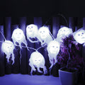 Halloween LED White Yarn Skull Ghost Festival Horror Atmosphere Decorative Lights, Style: 5m 20 Lights (White)