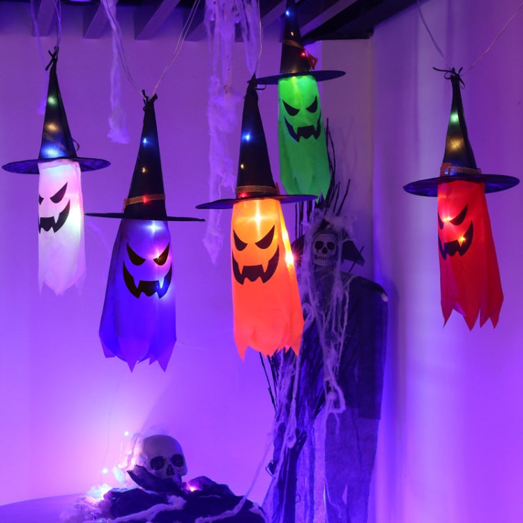 Halloween LED Hanging Lights Ghost Festival Decorative Lights, Style: Wizard Hat (Colorful)