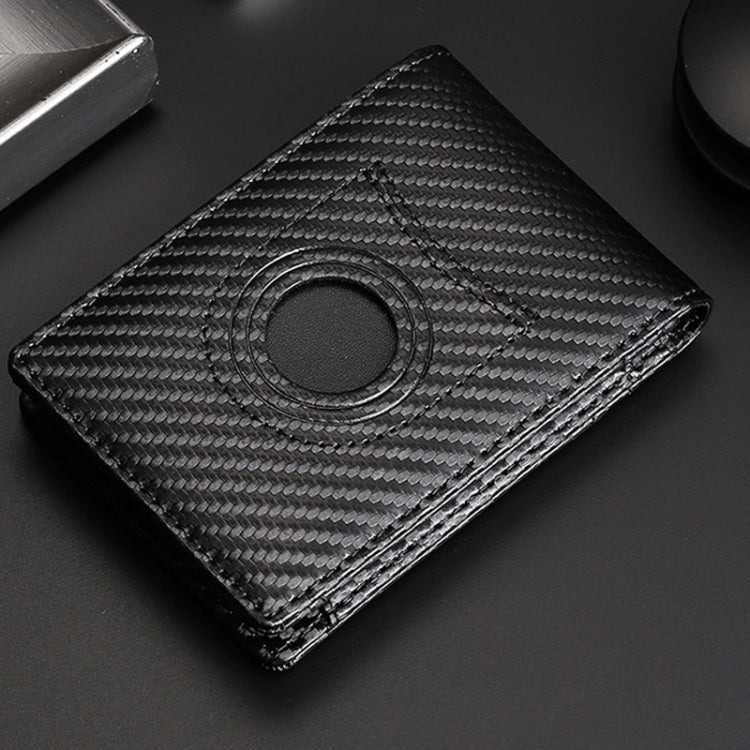 Tracker RFID Card Holder Leather Men Wallet for AirTag(Plain Weave)