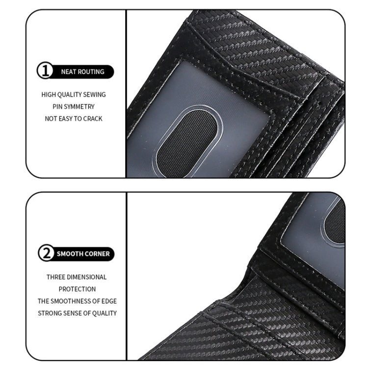 Tracker RFID Card Holder Leather Men Wallet for AirTag(Plain Weave)