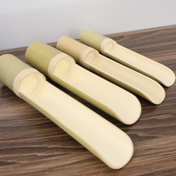 Shrimp Slip Spoon Bamboo Tube Hot Pot Restaurant Plate, Size: 3.5x25x16.5cm+Bamboo Slice