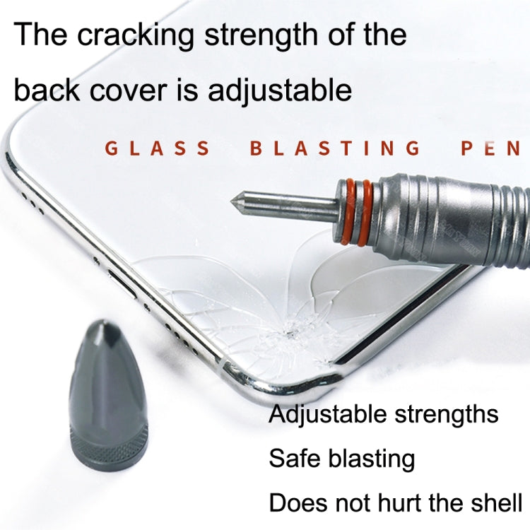 MaYuan Protect Glass Back Cover Broken Screen Pen Phone Glass Blasting Pen(Black)
