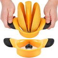 2 PCS Cutting Fruit Tool Stainless Steel Mango Splitter(Yellow)