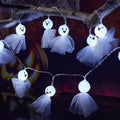 LED Halloween Decoration Luminous Cloth Ghost Ornament String Light 3m 20 Lights(White)