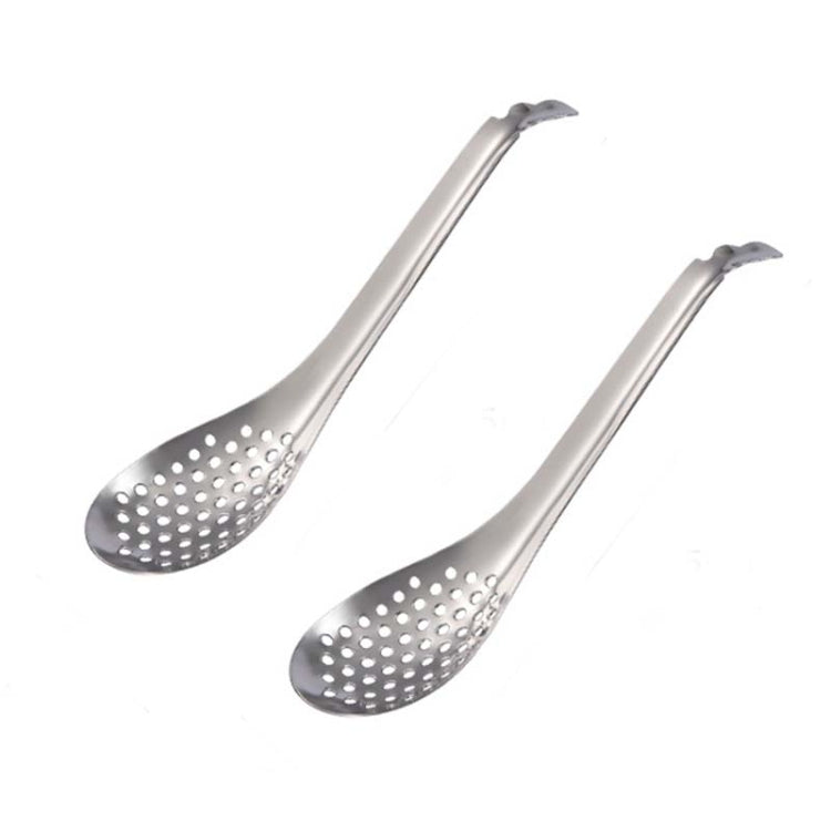 2 PCS 304 Stainless Steel Small Caviar Colander Molecular Cooking Spoon, Color: True Color