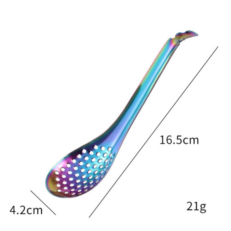 2 PCS 304 Stainless Steel Small Caviar Colander Molecular Cooking Spoon, Color: True Color