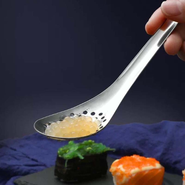 2 PCS 304 Stainless Steel Small Caviar Colander Molecular Cooking Spoon, Color: True Color