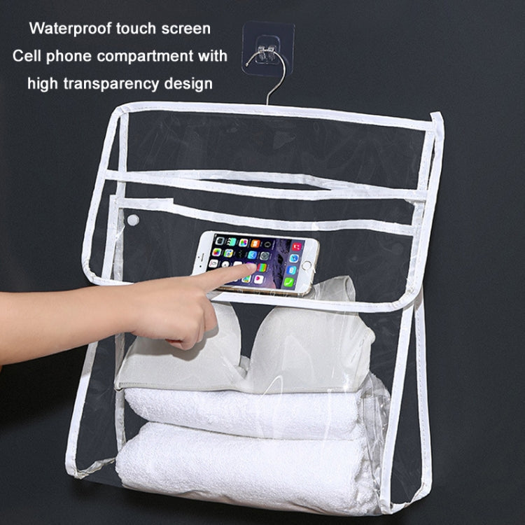 Home Wall Mounted Transparent Underwear Storage Bag, Color: Silver Edge (Small)