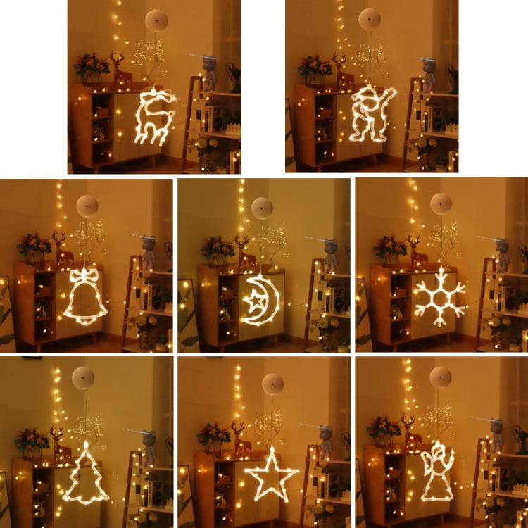 Christmas Decoration LED Sucker Festive Atmosphere Hanging Light(Stars)