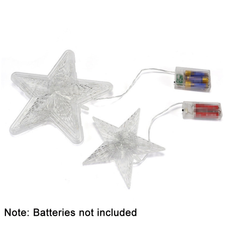 Christmas Tree Top Light LED Glowing Star Lights, Size: Small Battery Model(White)