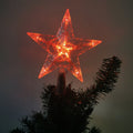 Christmas Tree Top Light LED Glowing Star Lights, Size: Large Battery Model(Red)