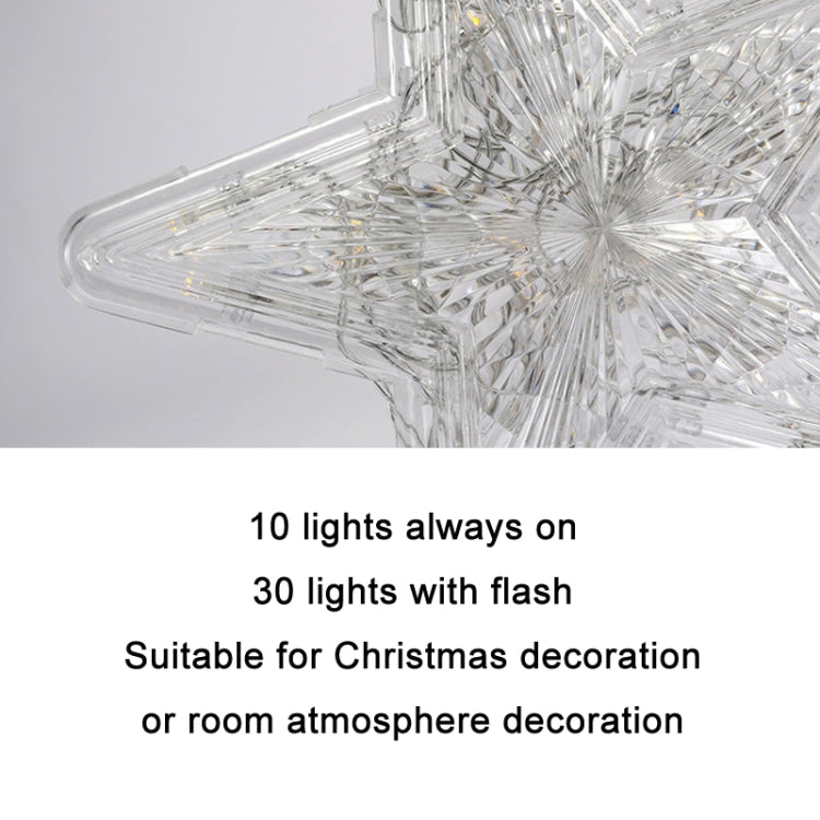Christmas Tree Top Light LED Glowing Star Lights, Size: Small EU Plug(Red)