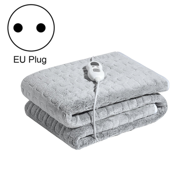 100W  Flannel Electric Heating Blanket With Thermostat Timer Switch,Style: 6th Gear EU Plug