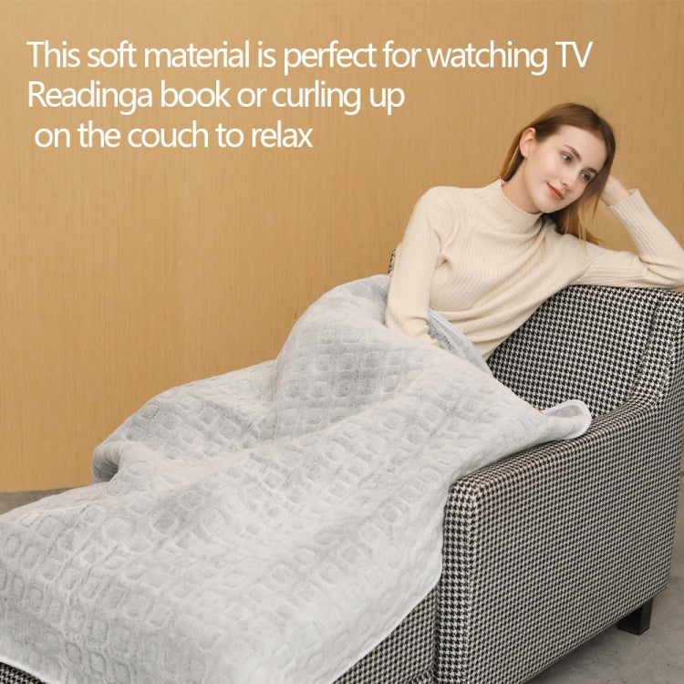 100W  Flannel Electric Heating Blanket With Thermostat Timer Switch,Style: 6th Gear EU Plug