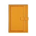 B5 PU Leather Matte Cover Embossed Insert Buckle Notebook(Orange Yellow)