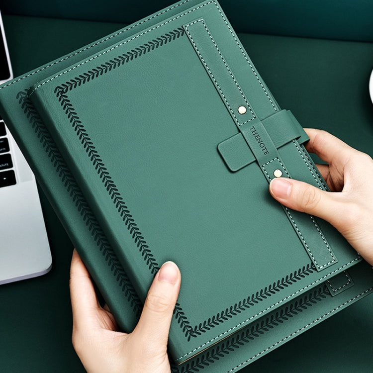 B5 PU Leather Matte Cover Embossed Insert Buckle Notebook(Pink)