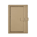 A5 PU Leather Matte Cover Embossed Insert Buckle Notebook(Khaki)