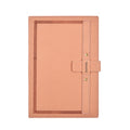 A5 PU Leather Matte Cover Embossed Insert Buckle Notebook(Pink)