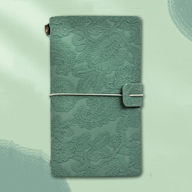 A6  Retro Lace Carved Girls Hand Ledger Diary With 3 Separate Inner Pages(Dark Green)