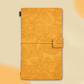 A6  Retro Lace Carved Girls Hand Ledger Diary With 3 Separate Inner Pages(Bright Orange)