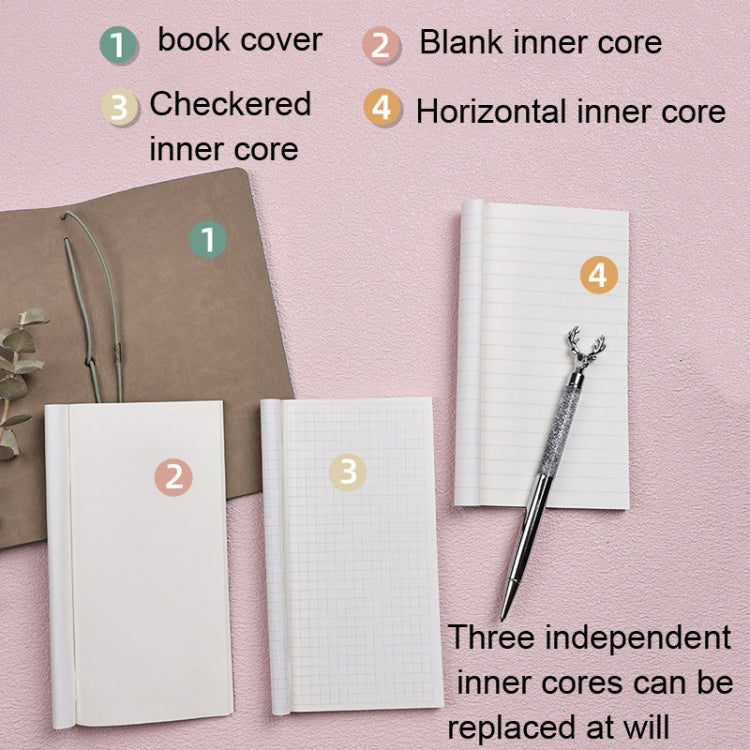 A6  Retro Lace Carved Girls Hand Ledger Diary With 3 Separate Inner Pages(Pink)