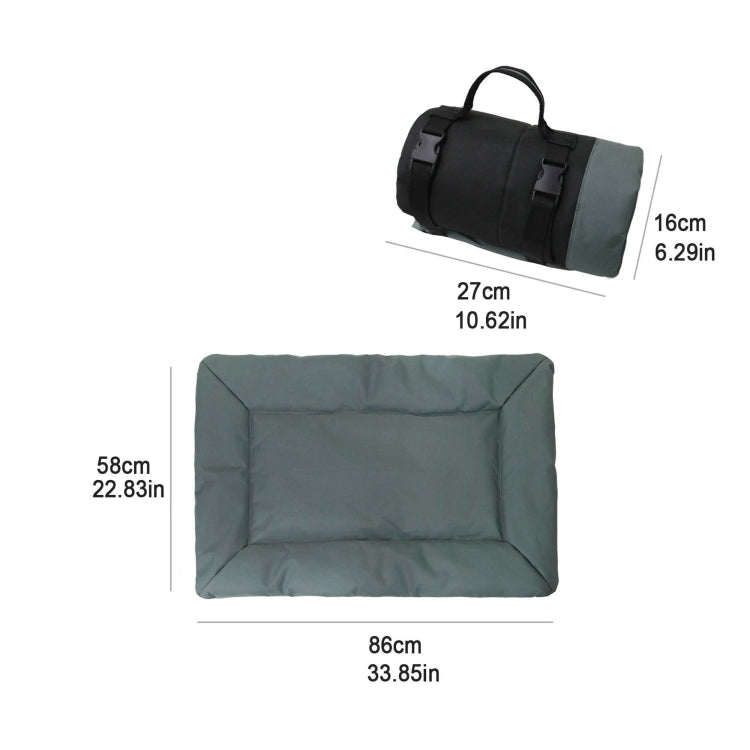 Outdoor Camping Foldable Pet Sleeping Pad 600D Oxford Cloth Waterproof Dog Pad(Brown)