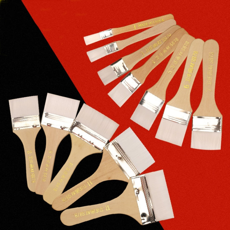 12 PCS / Set Weizhuang S878 No.1-12 Nylon Oil Painting Board Brush Barbecue Paint Brush