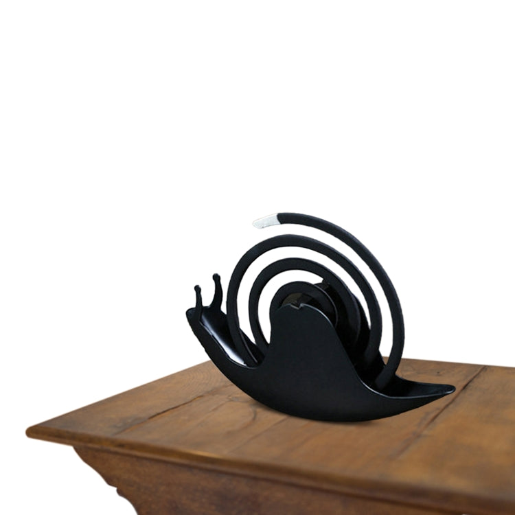 Snail Shape Mosquito Coil Tray Fireproof Mosquito Coil Rack(Black)