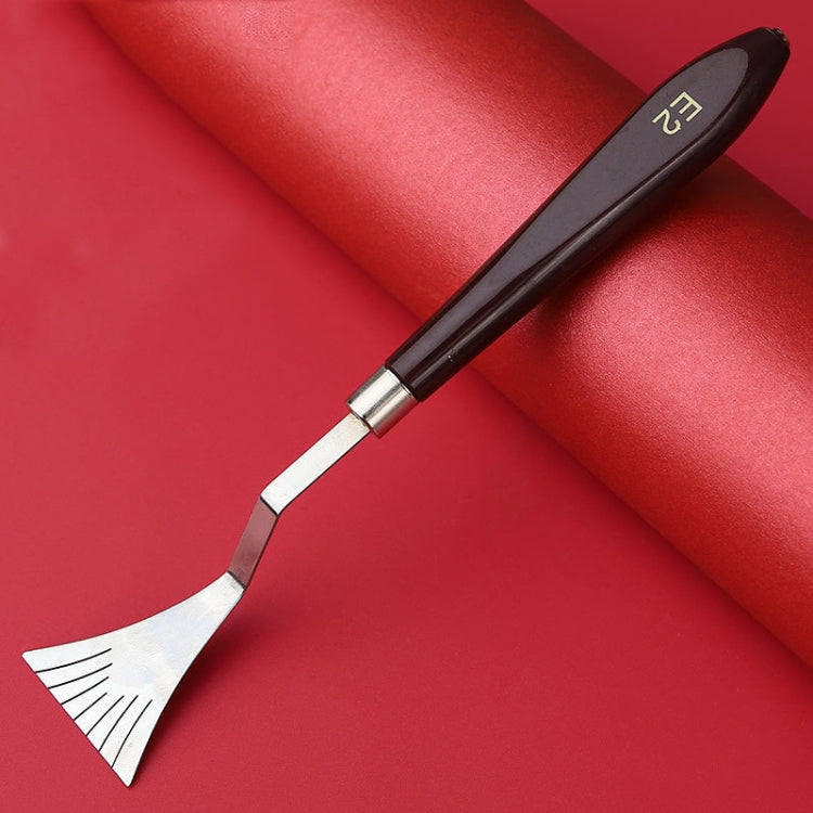 Oil Painting Knife Graffiti Toning Wooden Scraper Student Art Painting Tool, Style: E2