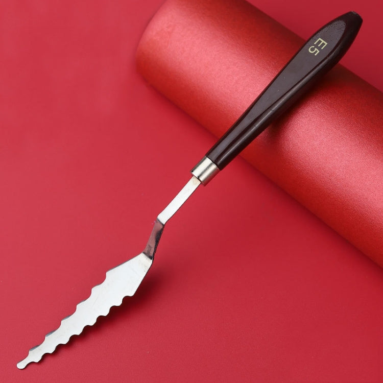 Oil Painting Knife Graffiti Toning Wooden Scraper Student Art Painting Tool, Style: E5