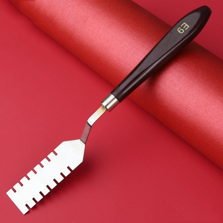 Oil Painting Knife Graffiti Toning Wooden Scraper Student Art Painting Tool, Style: E9