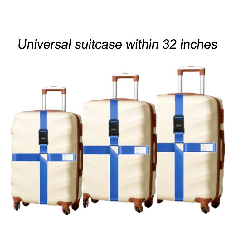 Luggage Reinforcement Straps Fixed Protective Rope With Combination Lock, Color: Red