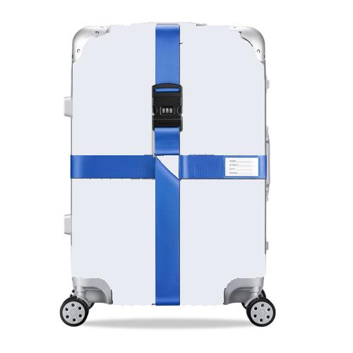 Luggage Reinforcement Straps Fixed Protective Rope With Combination Lock, Color: Blue