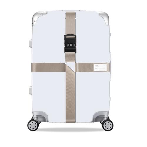 Luggage Reinforcement Straps Fixed Protective Rope With Combination Lock, Color: Khaki
