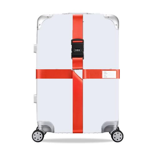 Luggage Reinforcement Straps Fixed Protective Rope With Combination Lock, Color: Orange