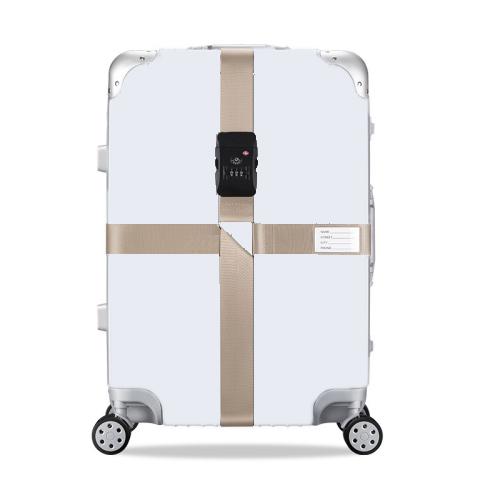 Luggage Reinforcement Straps Fixed Protective Rope With Combination Lock, Color: Customs Lock Khaki