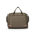 DJ05 Outdoor Canvas Waterproof Handbag Laptop Single-shoulder Bag(Coffee)