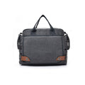 DJ05 Outdoor Canvas Waterproof Handbag Laptop Single-shoulder Bag(Dark Gray)
