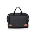 DJ05 Outdoor Canvas Waterproof Handbag Laptop Single-shoulder Bag(Mysterious Black)