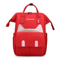 Maternity Bottle Diaper Storage Large Capacity Backpack Mummy Bag(Red)