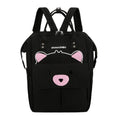Maternity Bottle Diaper Storage Large Capacity Backpack Mummy Bag(Bear Black)