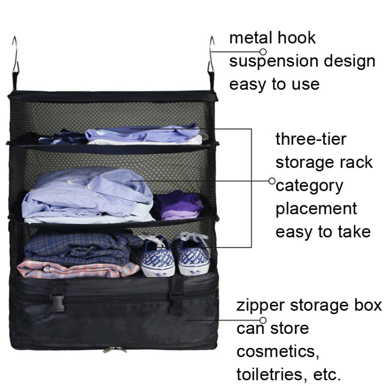 MTP-780 Large Capacity Small Foldable Travel Clothes Storage Bag(Black)