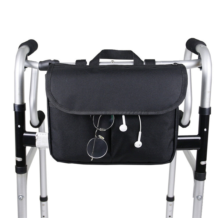 MTP-682 Hanging Wheelchair Storage Bag Rehabilitation Walking Bike Storage Bag(Black)