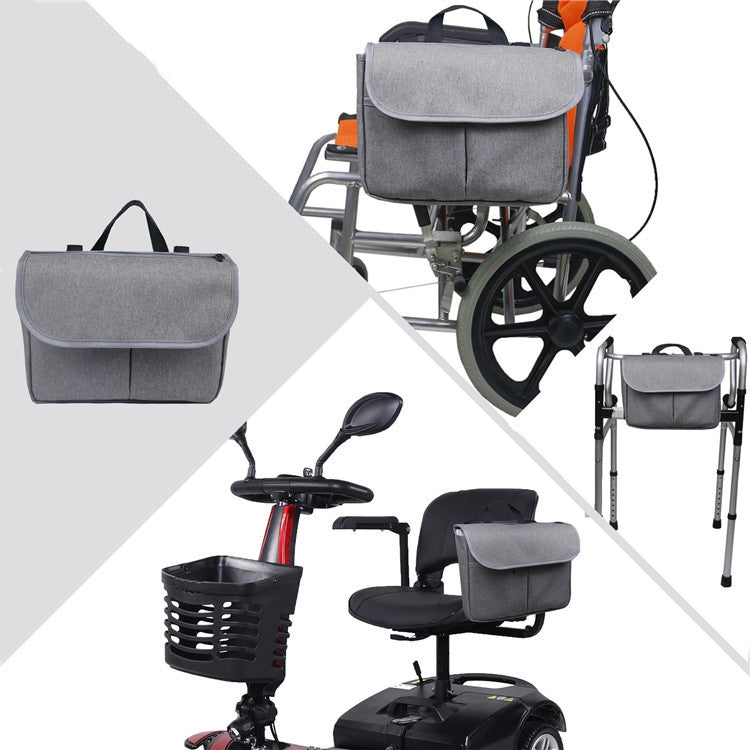 MTP-682 Hanging Wheelchair Storage Bag Rehabilitation Walking Bike Storage Bag(Grey)