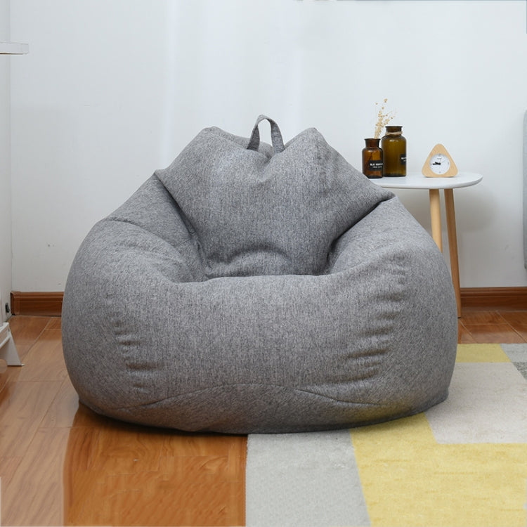 Lazy Sofa Bean Bag Chair Fabric Cover, Size: Large(Dark Gray)