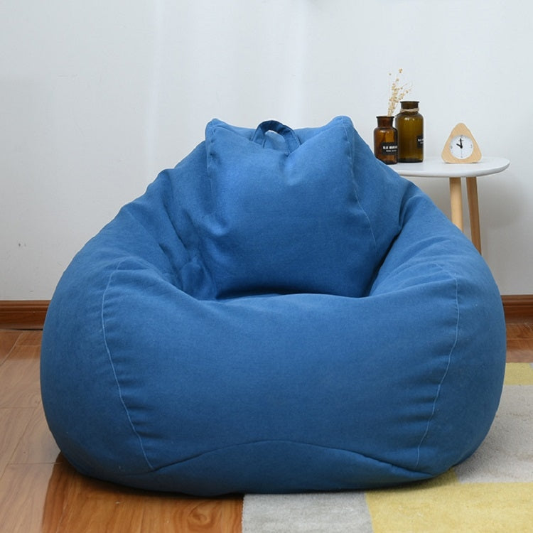 Lazy Sofa Bean Bag Chair Fabric Cover, Size: Large(Royal Blue)