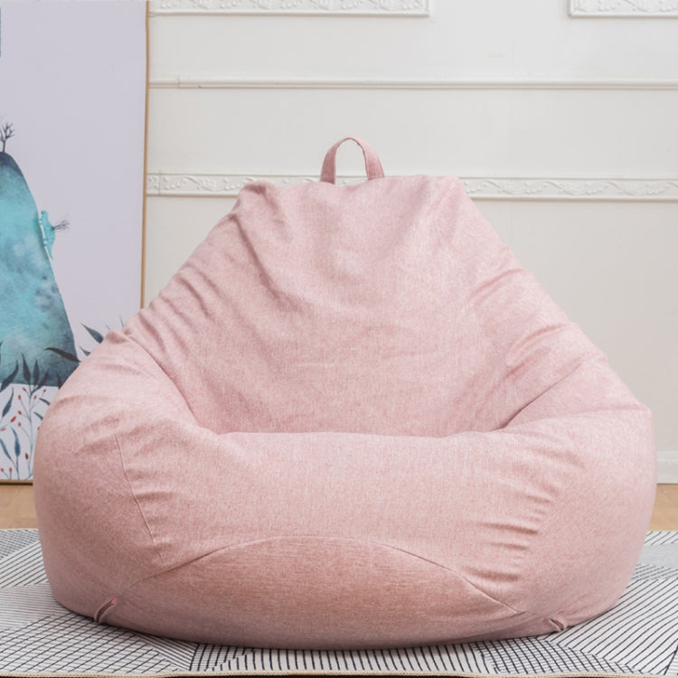 Lazy Sofa Bean Bag Chair Fabric Cover, Size: Large(Cherry Pink)
