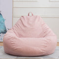 Lazy Sofa Bean Bag Chair Fabric Cover, Size: Large(Cherry Pink)